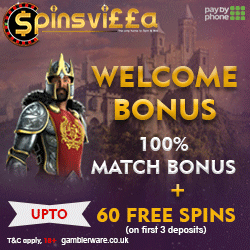 SpinsVilla online and mobile casino 60 free spins offer