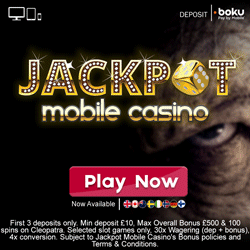 New JACKPOT Mobile Casino offer
