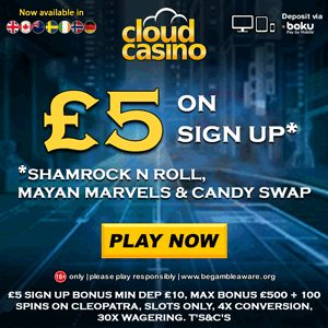 Cloud Casino Welcome bonuses!